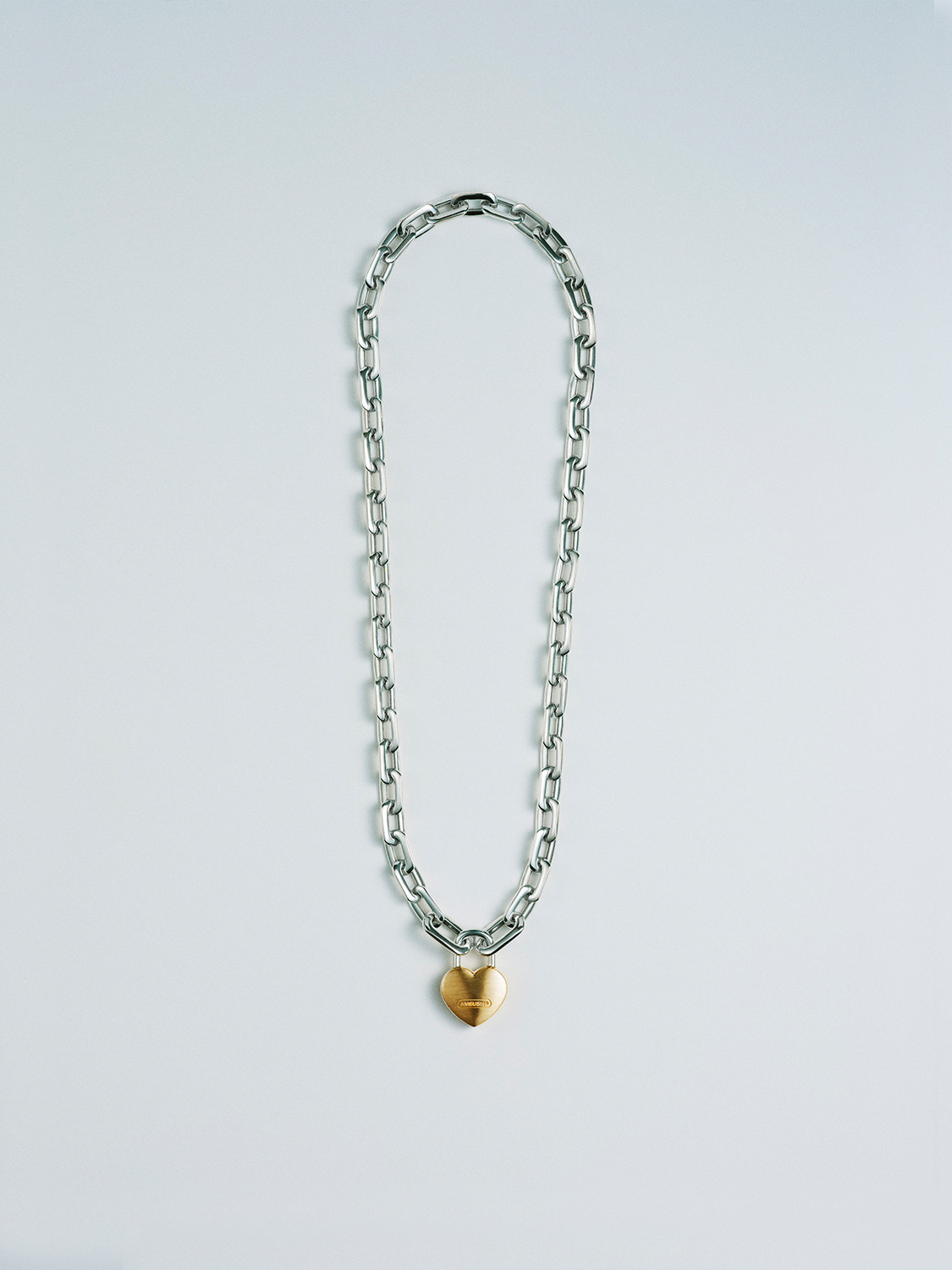 SMALL HEART PADLOCK CHAIN NECKLACE 詳細画像 Gold 2