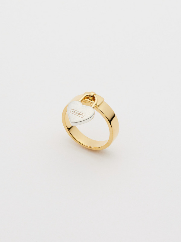 HEART PADLOCK RING