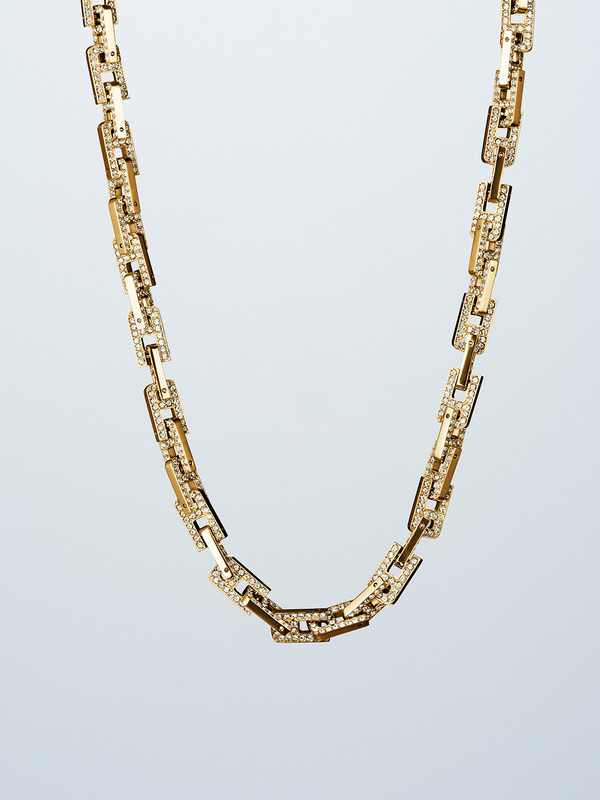 PAVE A CHAIN SHORT NECKLACE