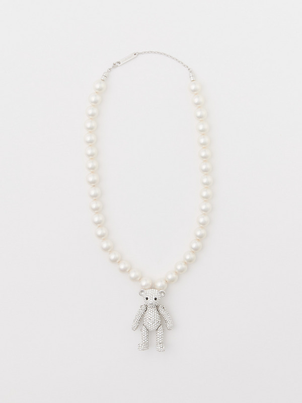 PAVE BIG TEDDY BEAR NECKLACE