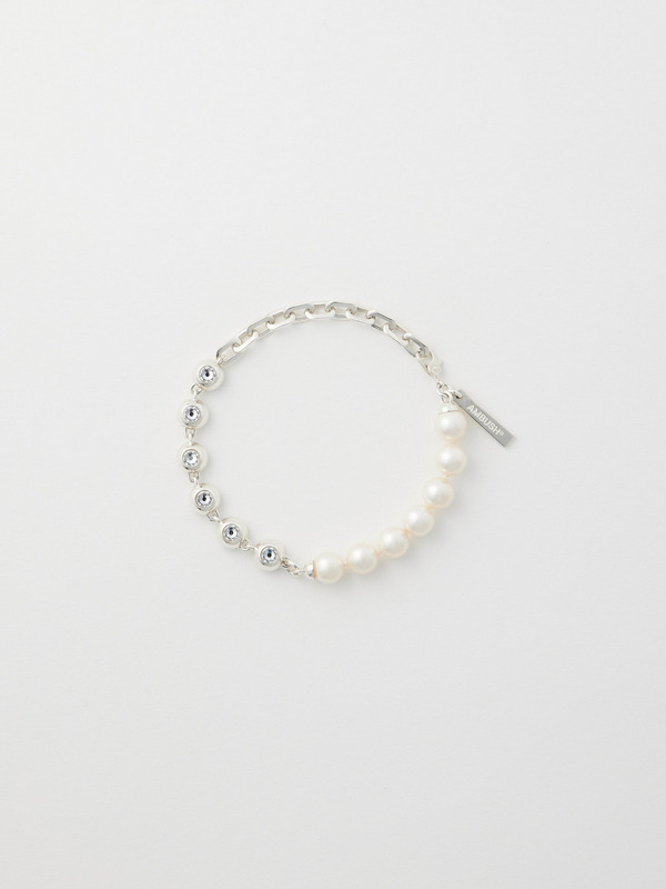 CRYSTAL PEARL MIX CHAIN BRACELET