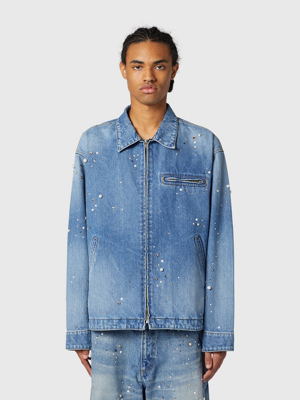 DENIM CRYSTAL JACKET