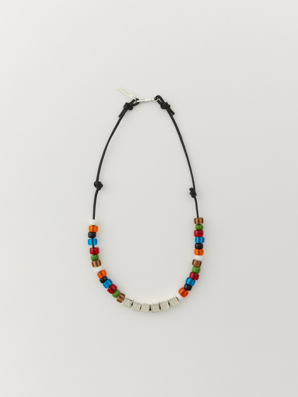 LETTER-BLOCK & BEADS NECKLACE