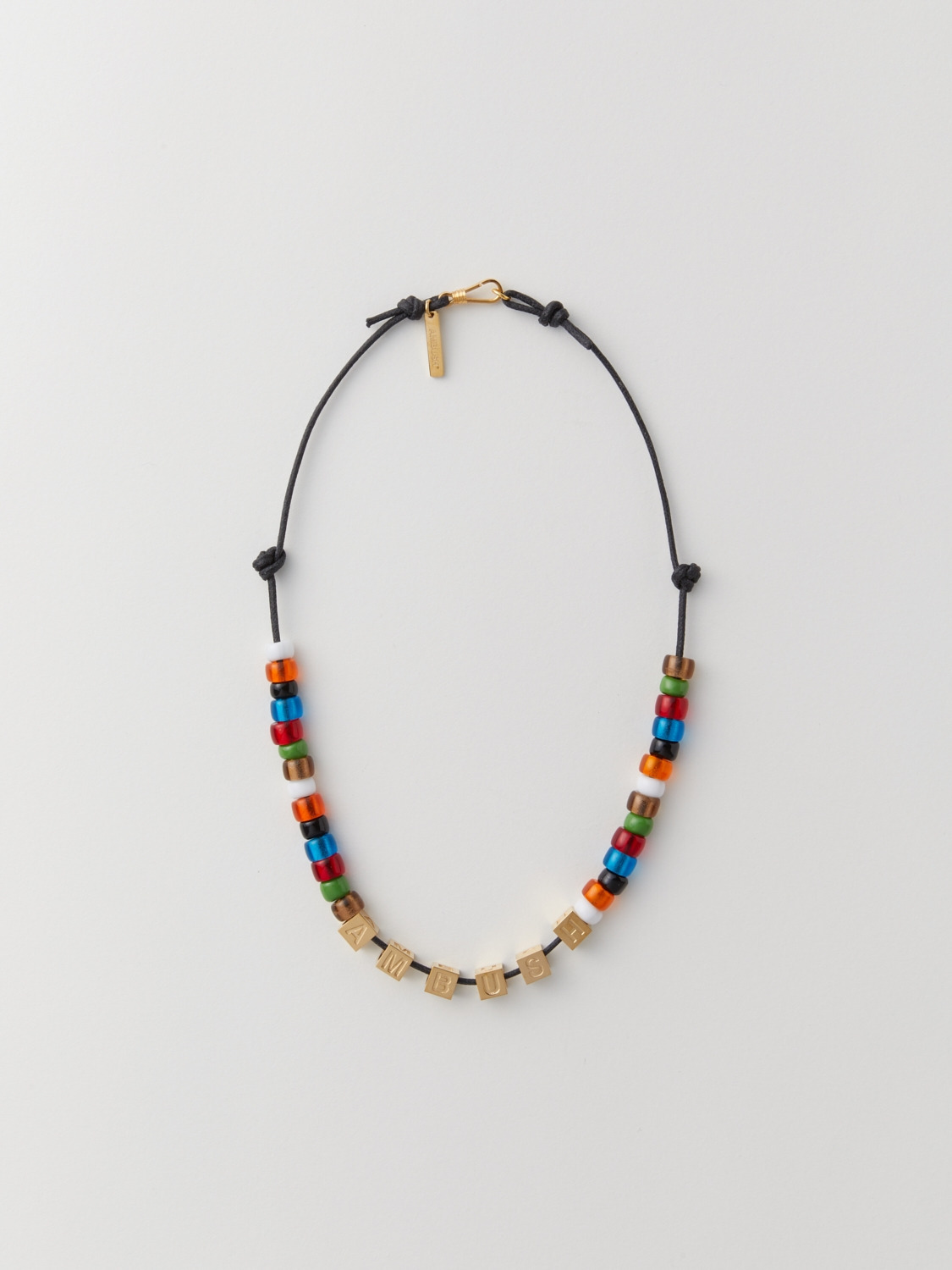 LETTER-BLOCK & BEADS NECKLACE 詳細画像 Gold 1