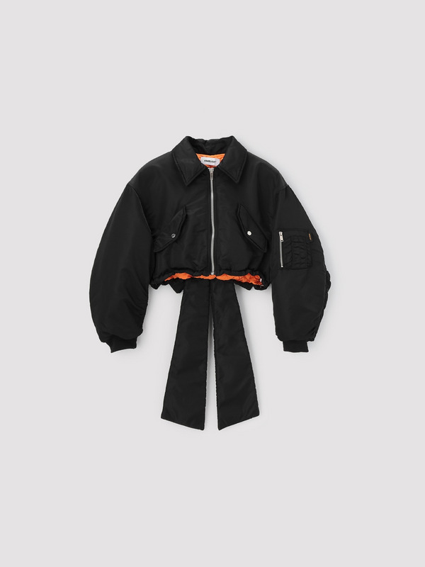 BACK RIBBON CROPPED MA-1