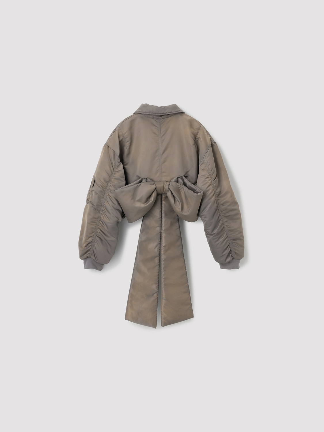 BACK RIBBON CROPPED MA-1 詳細画像 Grey 2
