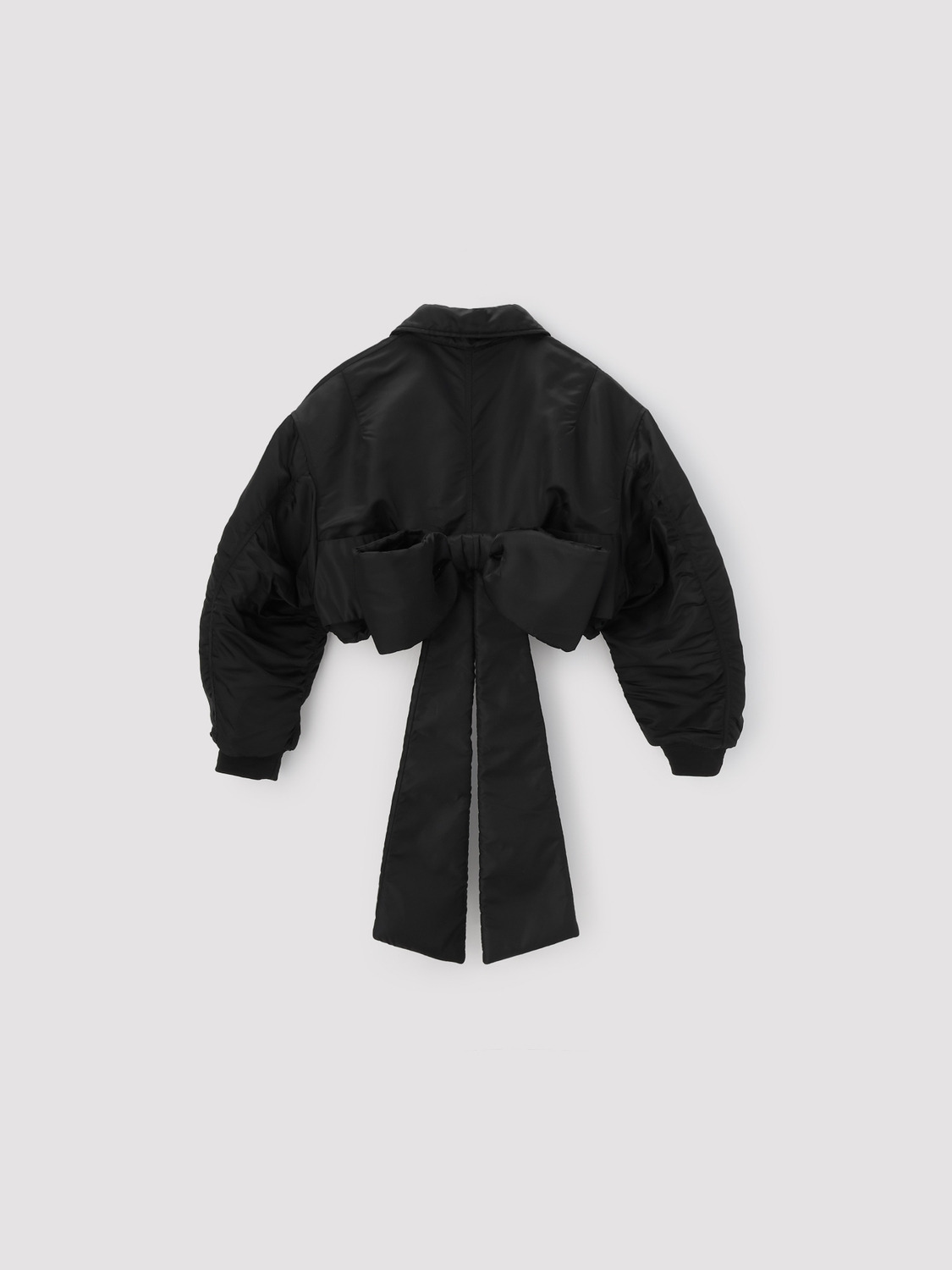 BACK RIBBON CROPPED MA-1 詳細画像 Black 2