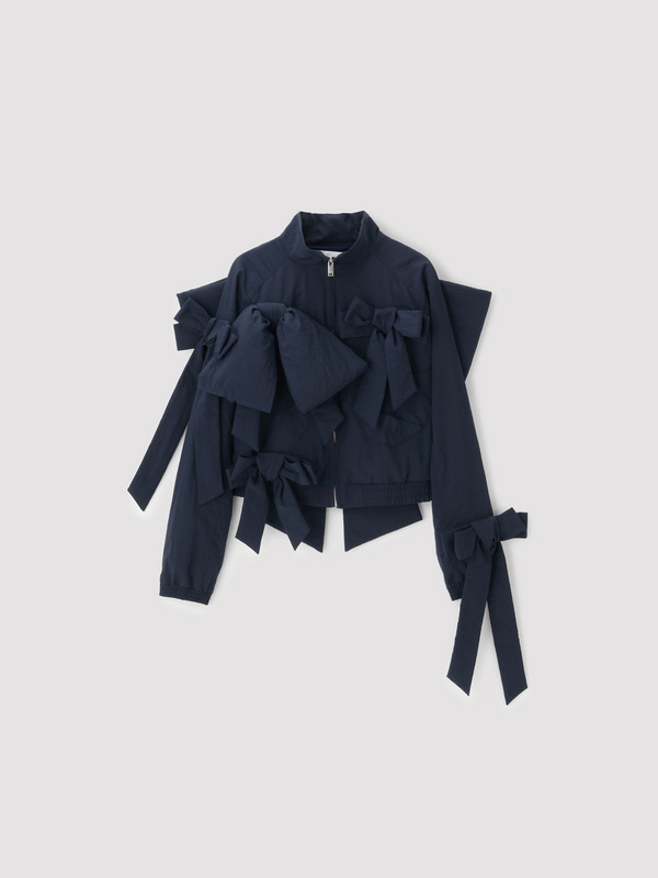 RIBBON NYLON TRACK JACKET