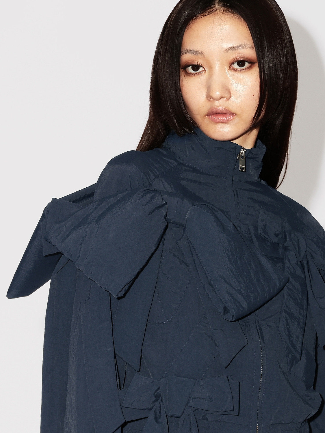 RIBBON NYLON TRACK JACKET 詳細画像 Navy 6