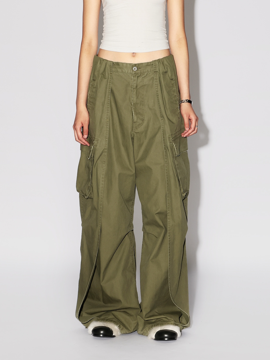 SIDE WRAP CARGO PANTS 詳細画像 Khaki 1