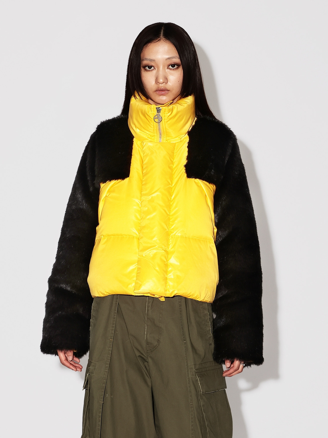 CROPPED FUR PUFFER JACKET 詳細画像 Yellow 2