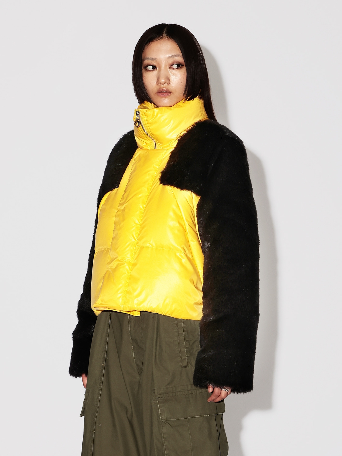 CROPPED FUR PUFFER JACKET 詳細画像 Yellow 3