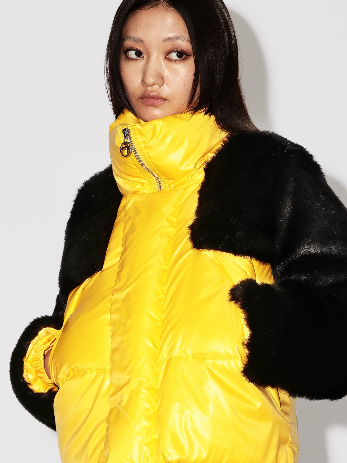 CROPPED FUR PUFFER JACKET 詳細画像 Yellow 5
