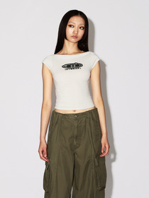 BOAT NECK FITTED T-SHIRT 詳細画像