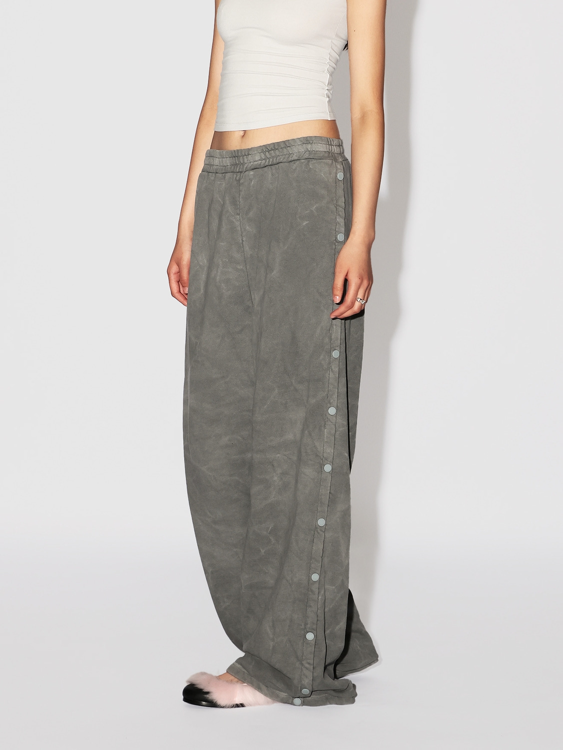 WASHED SIDE OPEN SWAET PANTS 詳細画像 Grey 3