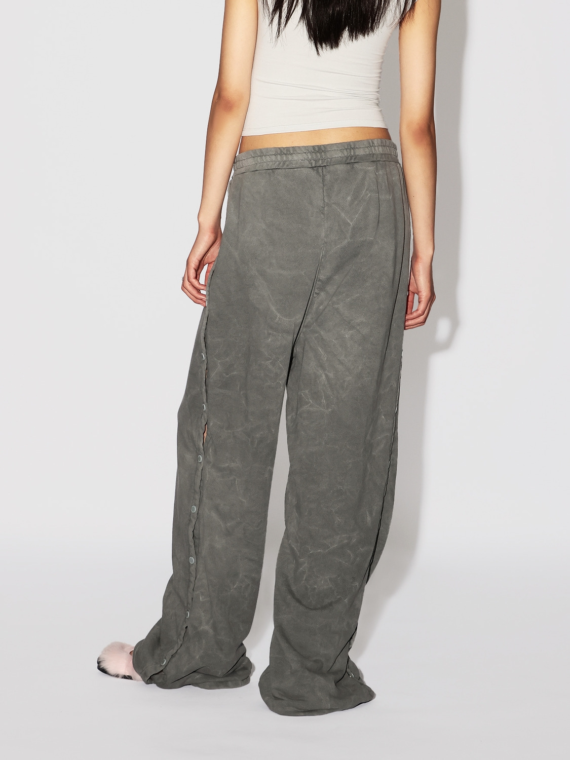 WASHED SIDE OPEN SWAET PANTS 詳細画像 Grey 4