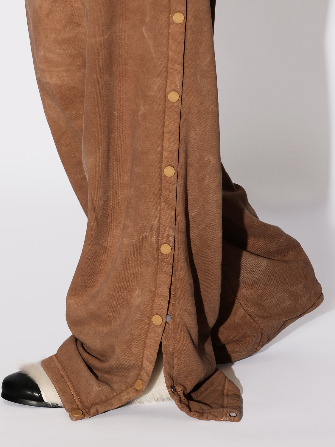 WASHED SIDE OPEN SWAET PANTS 詳細画像 Brown 5