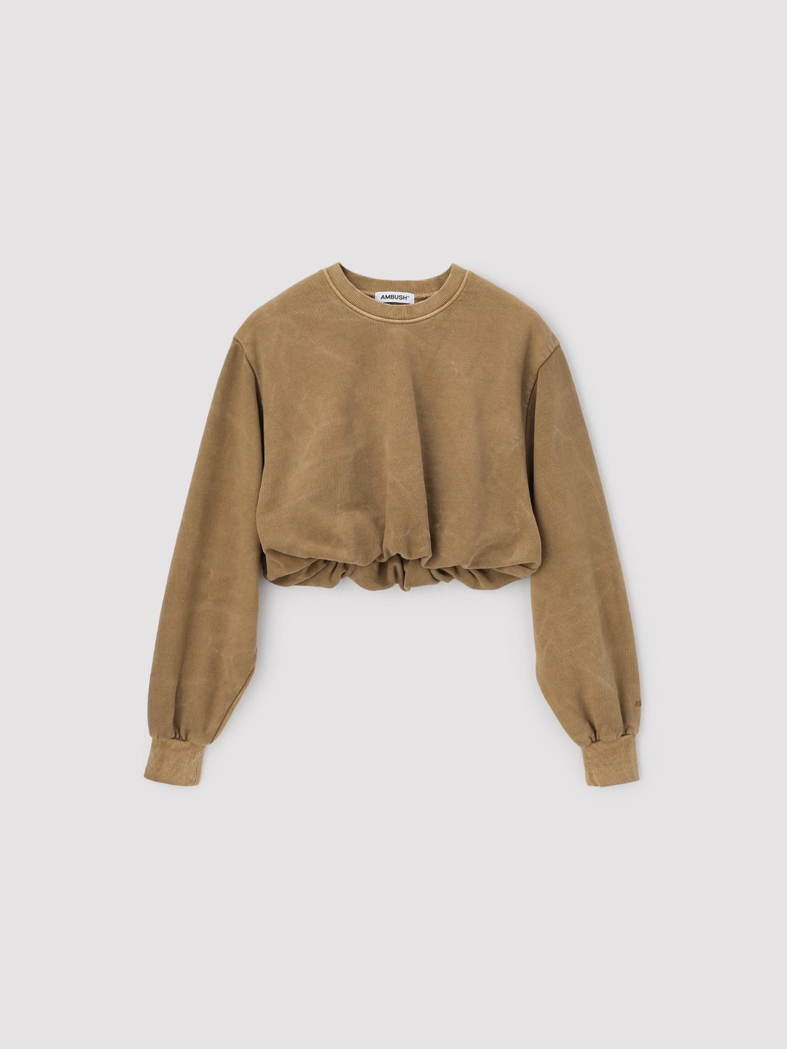 WASHED CROPPED CRENECK SWEATSHIRT 詳細画像 Brown 1