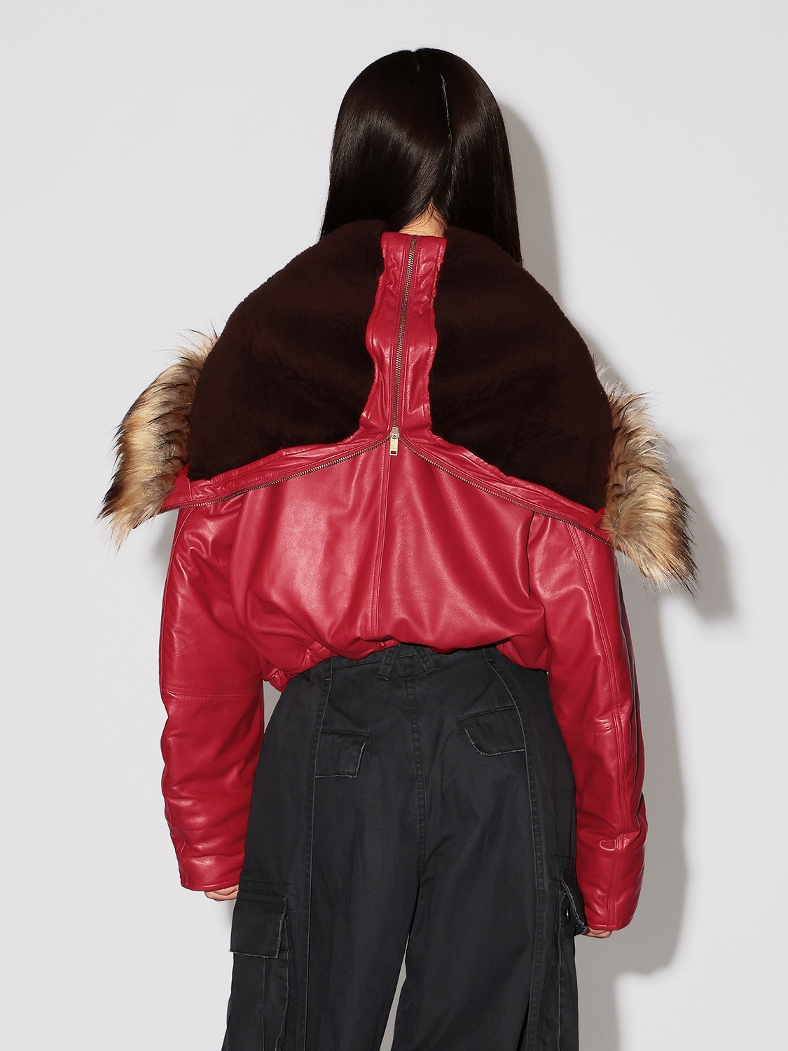 LEATHER CROPPED N3B 詳細画像 Red 5