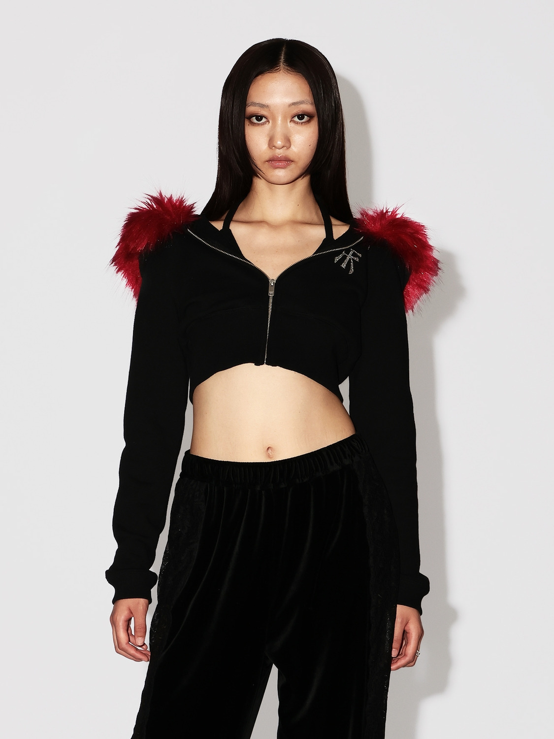 HALTER NECK HOODIE 詳細画像 Black 2