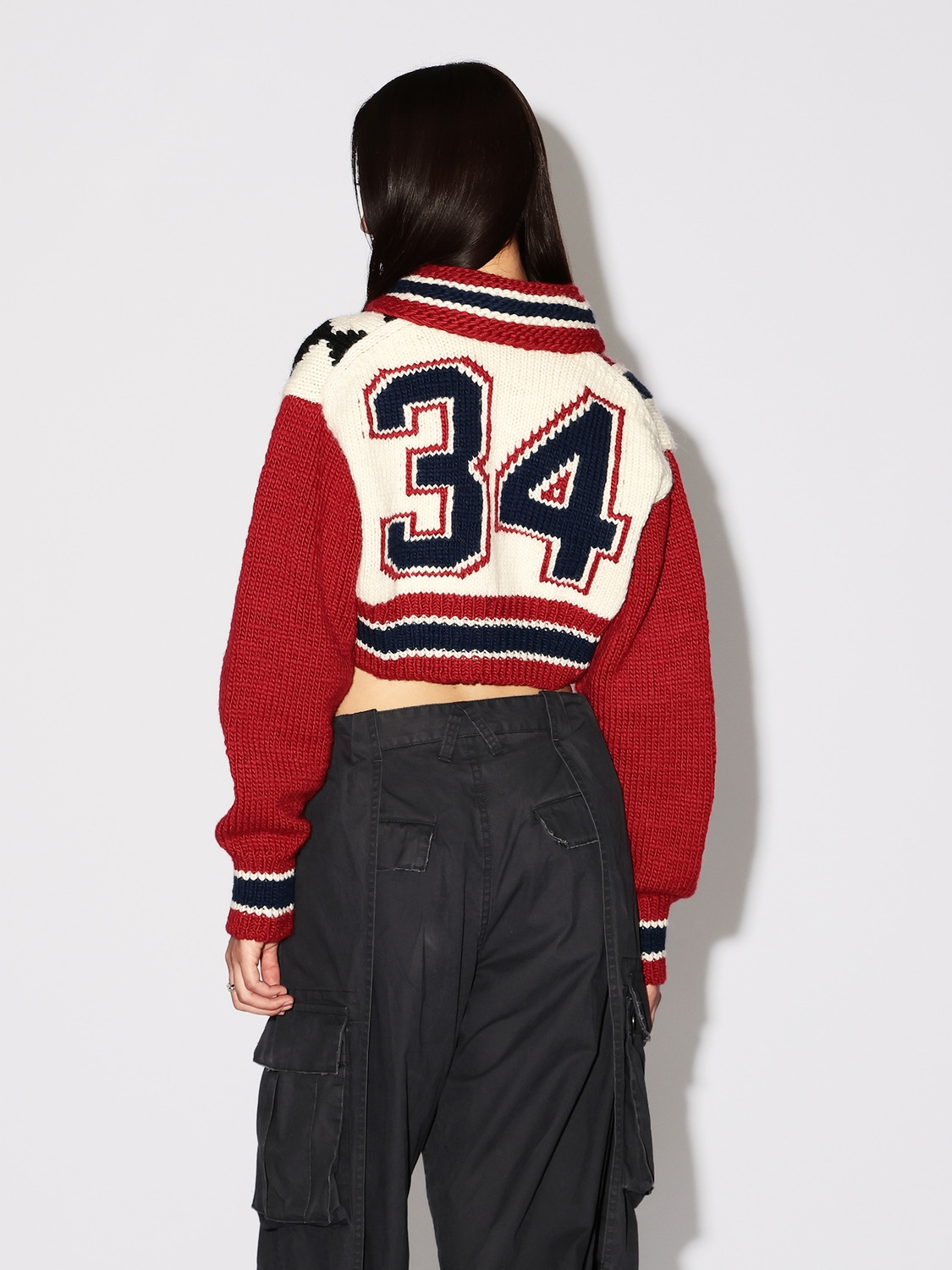 CROPPED 34 COWICHAN KNIT 詳細画像 O.white 5