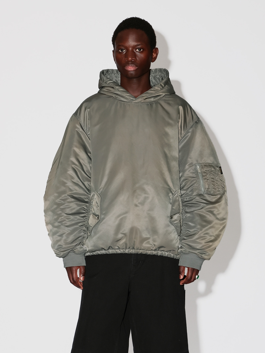 PULLOVER HOODIE MA-1 詳細画像 Grey 2