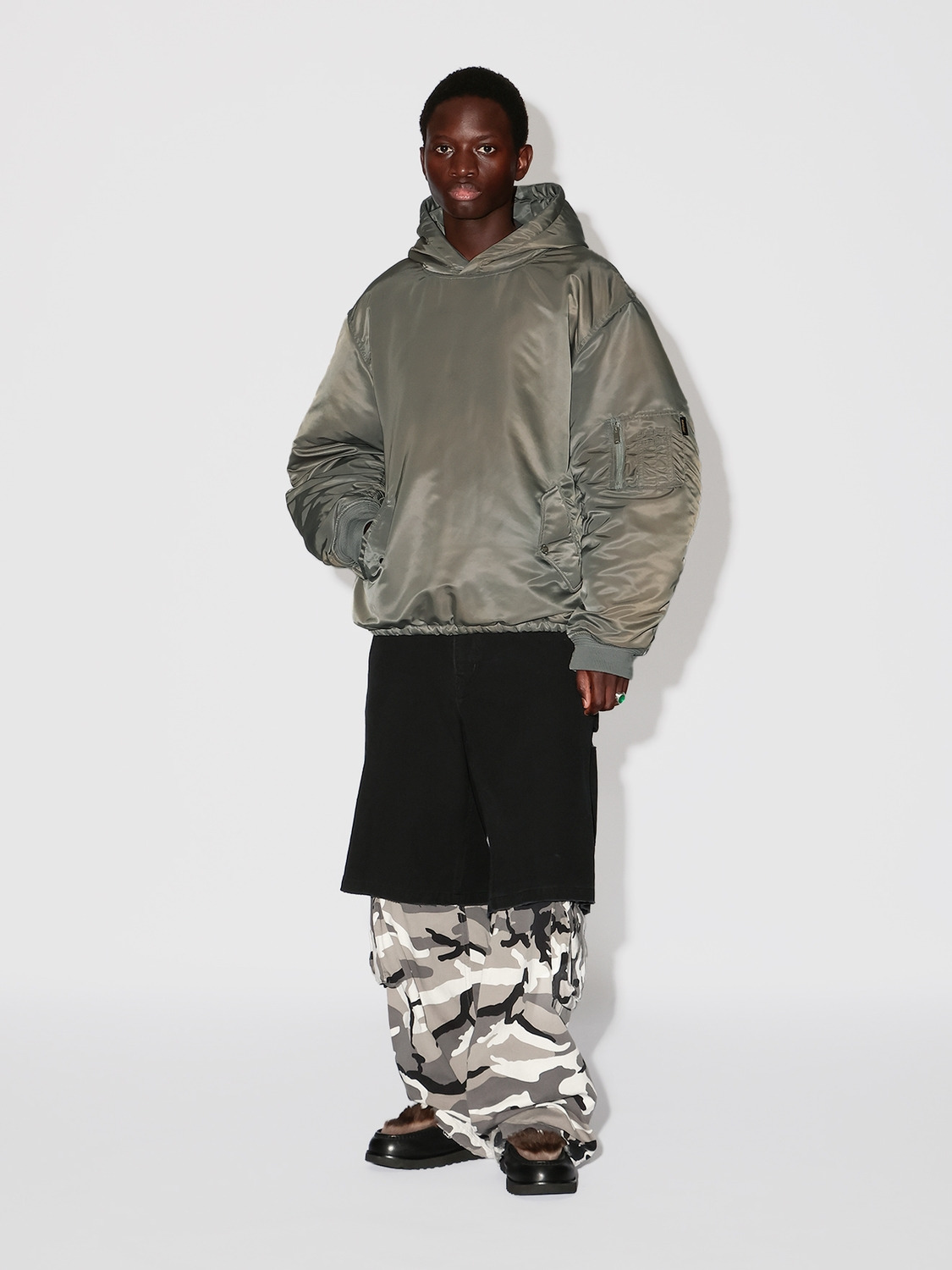 PULLOVER HOODIE MA-1 詳細画像 Grey 4