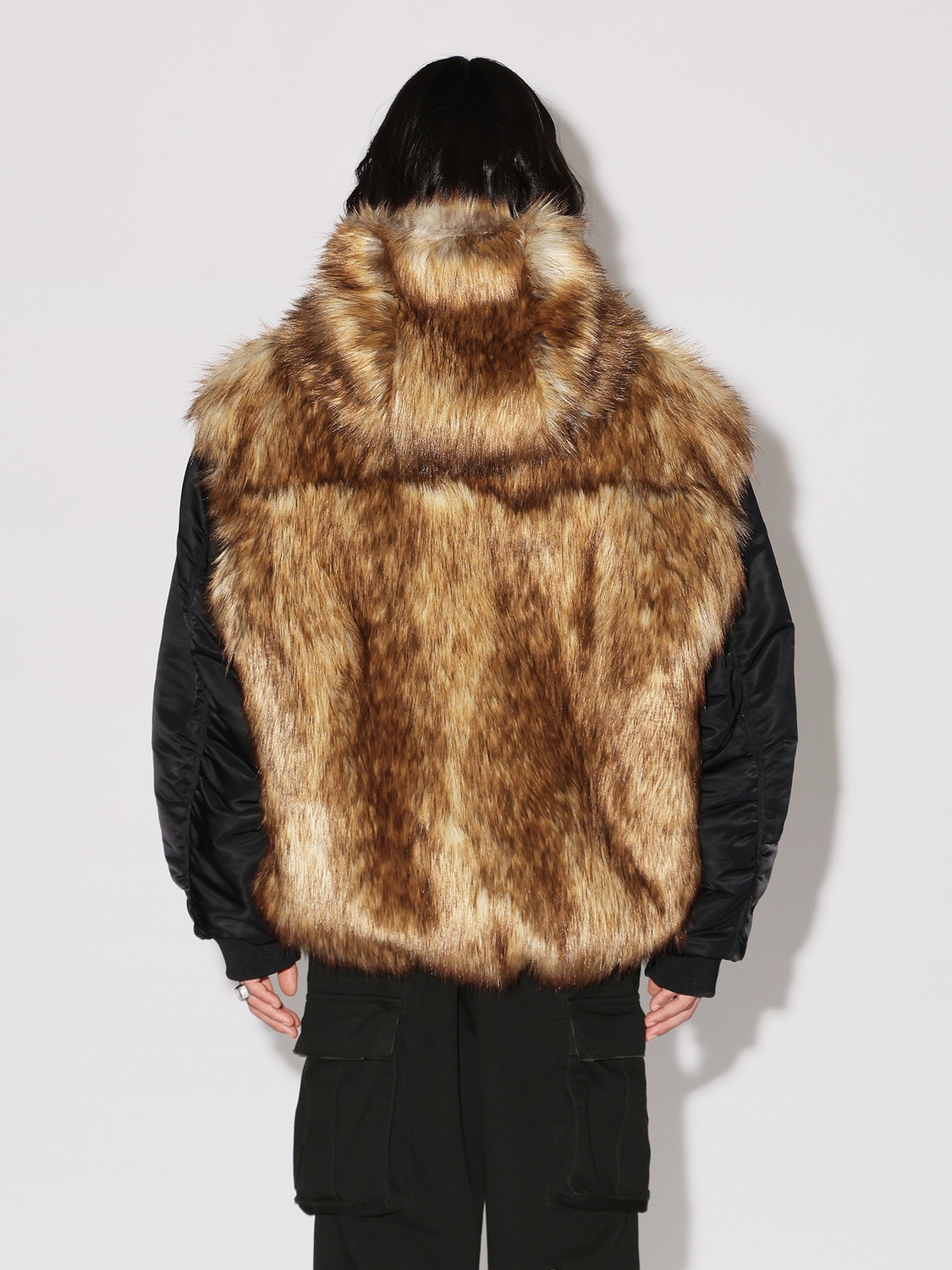 FAKE FUR REVERSIBLE HOODIE JACKET 詳細画像 Black 9