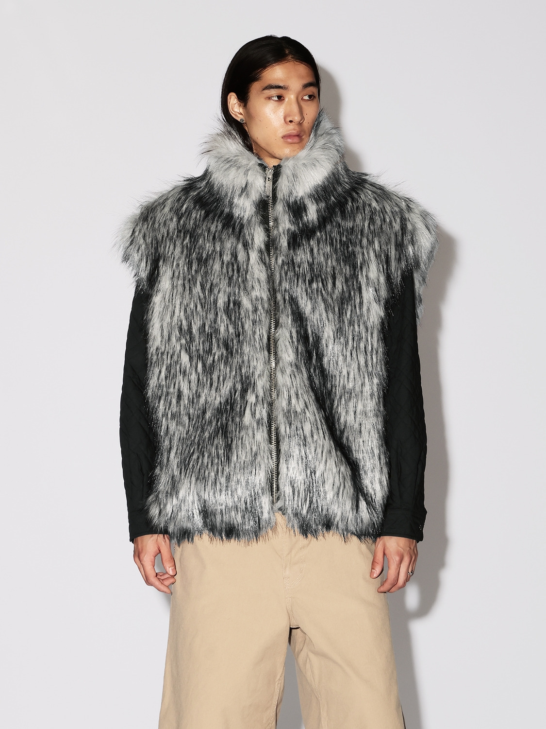 FAKE FUR REVERSIBLE VEST 詳細画像 White 3