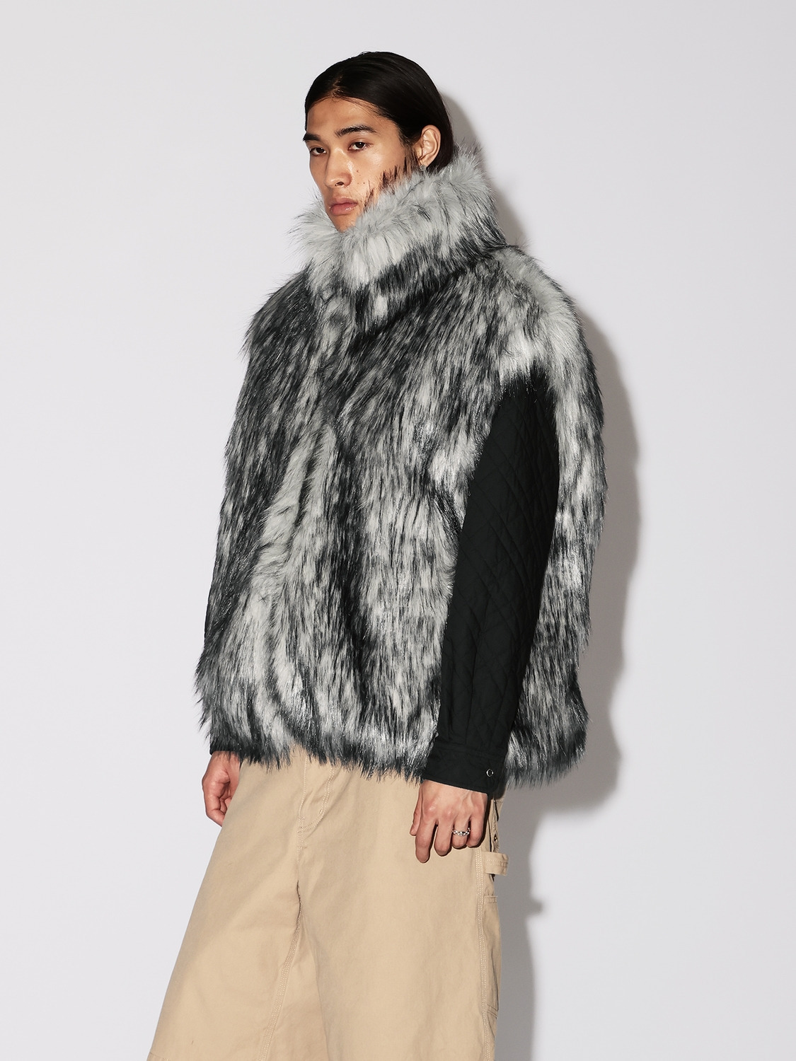 FAKE FUR REVERSIBLE VEST 詳細画像 White 4