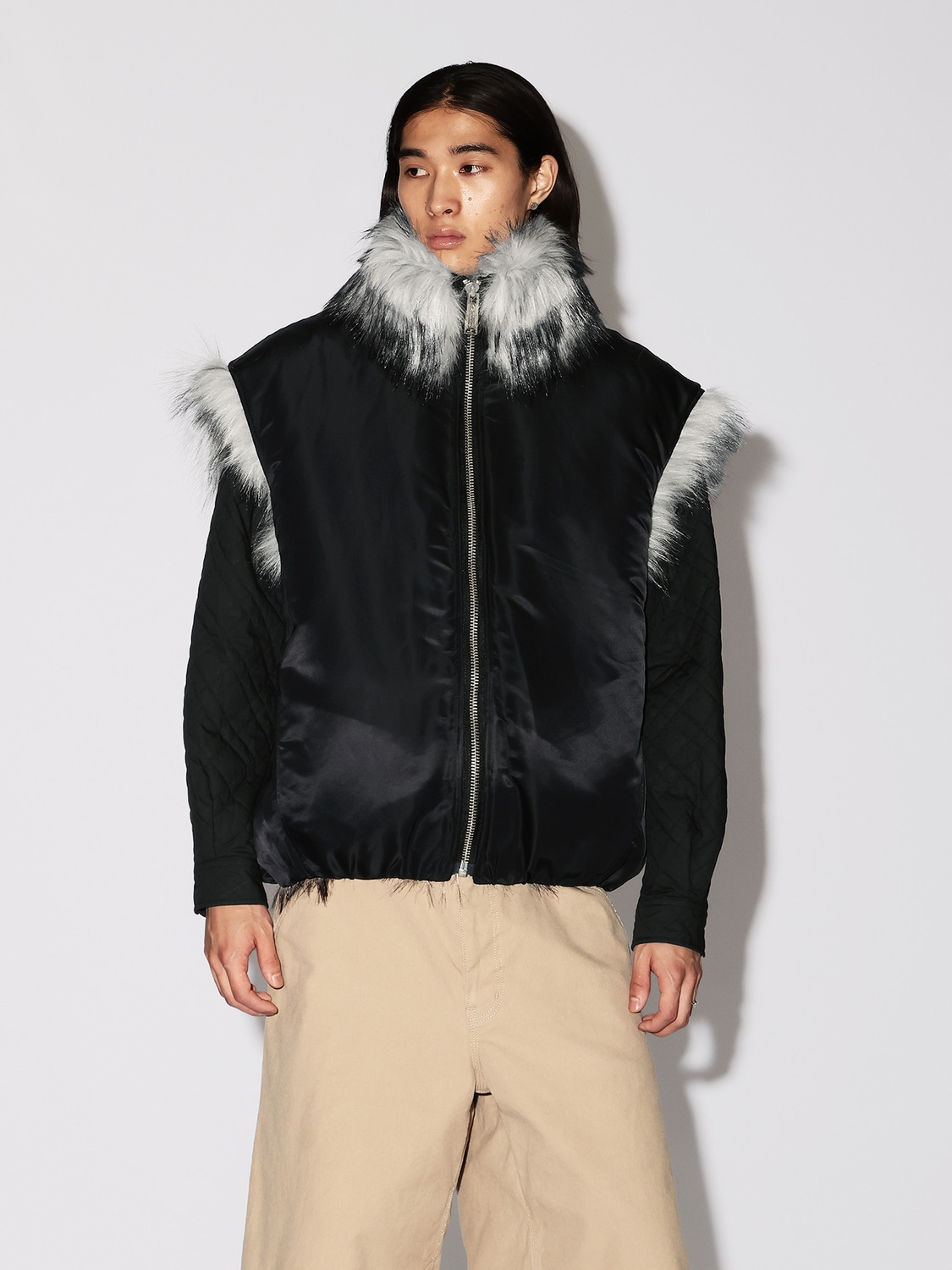 FAKE FUR REVERSIBLE VEST 詳細画像 White 8
