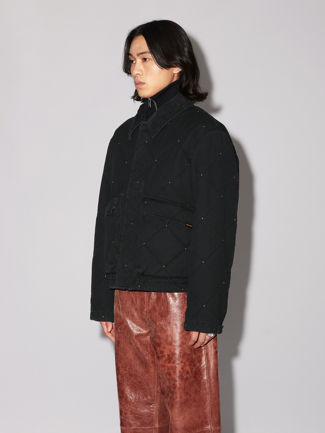 STUDS QUILTING CANVAS JACKET 詳細画像 Black 3