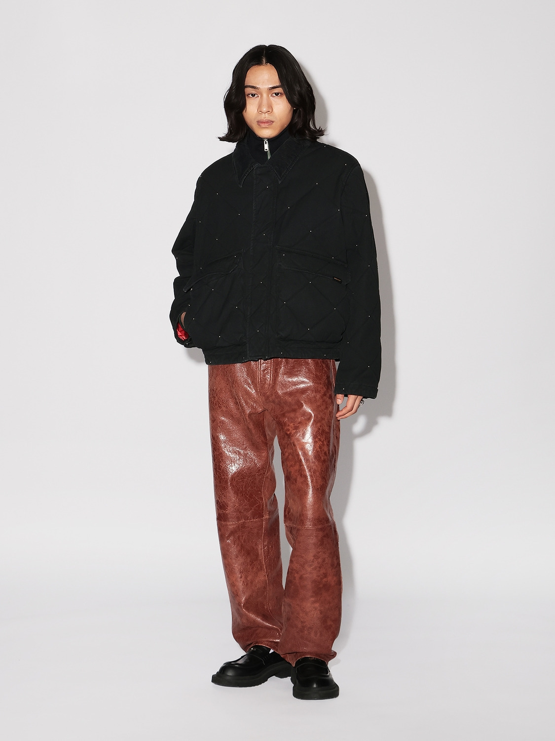 STUDS QUILTING CANVAS JACKET 詳細画像 Black 6