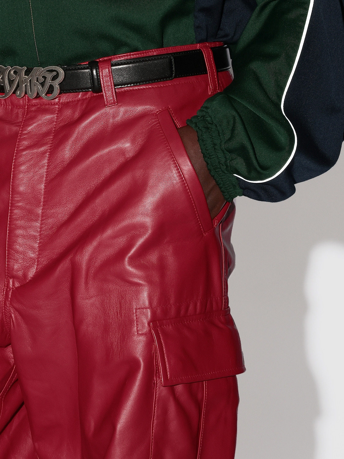 LEATHER CARGO PANTS 詳細画像 Red 6