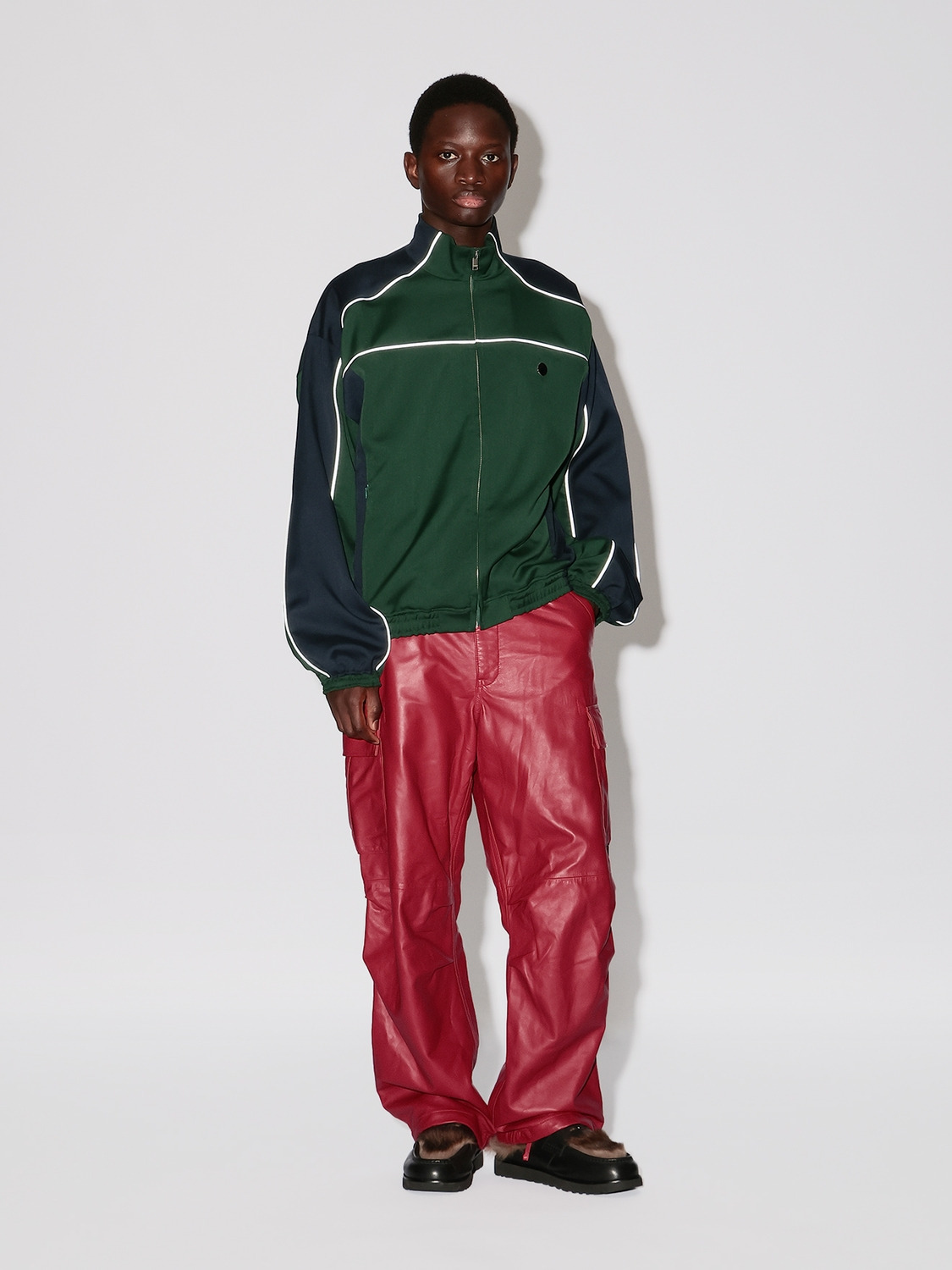 LEATHER CARGO PANTS 詳細画像 Red 7