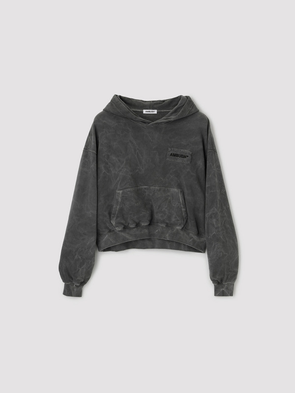 WASHED CROPPED HOODIE