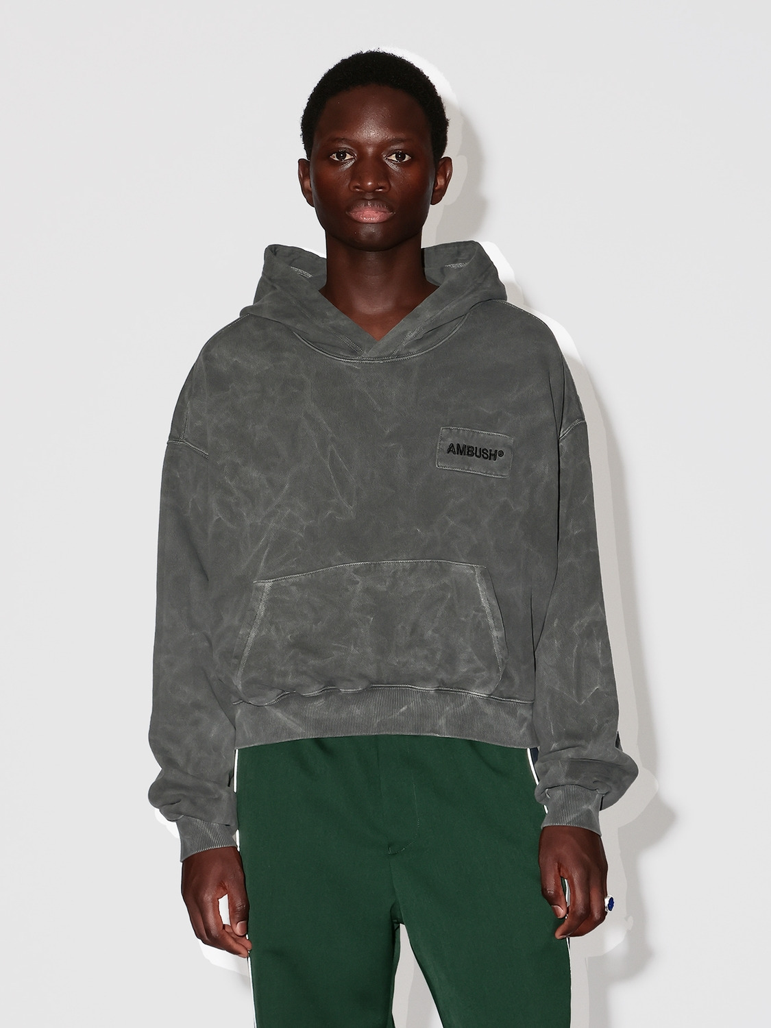 WASHED CROPPED HOODIE 詳細画像 Black 2
