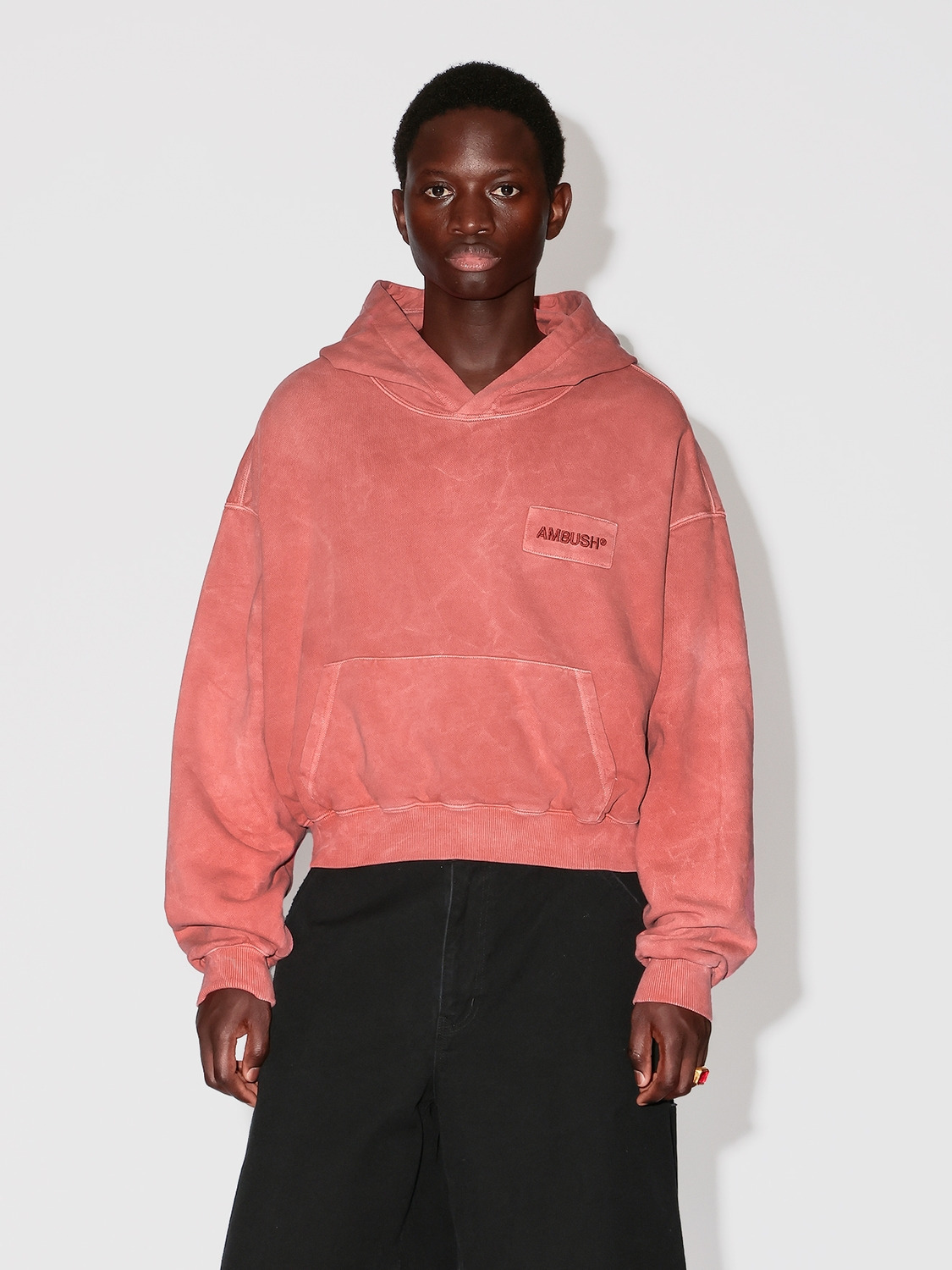 WASHED CROPPED HOODIE 詳細画像 Red 2