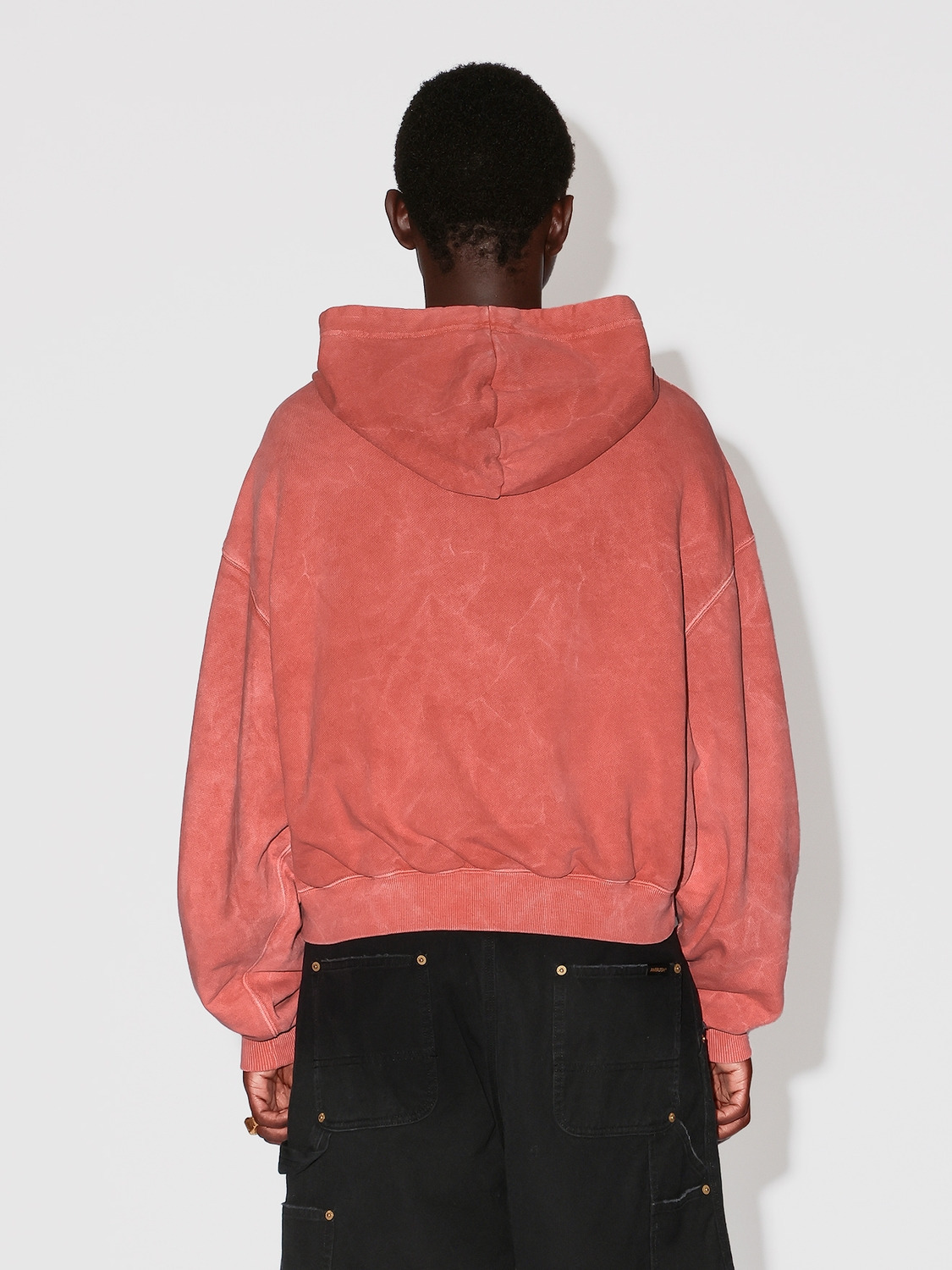 WASHED CROPPED HOODIE 詳細画像 Red 4
