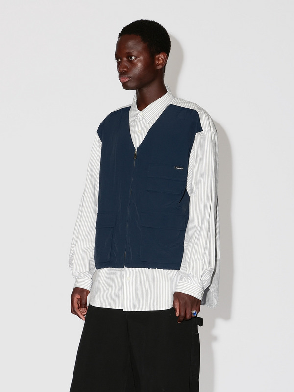 AMBUSH ジップアップシャツ VERVAL アンブッシュ AMBUSH ジップアップ パーカー | ブルー | FARFETCH JP