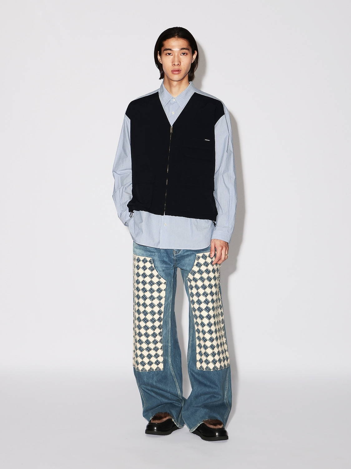 LAYERED VEST SHIRT 詳細画像 Black 6