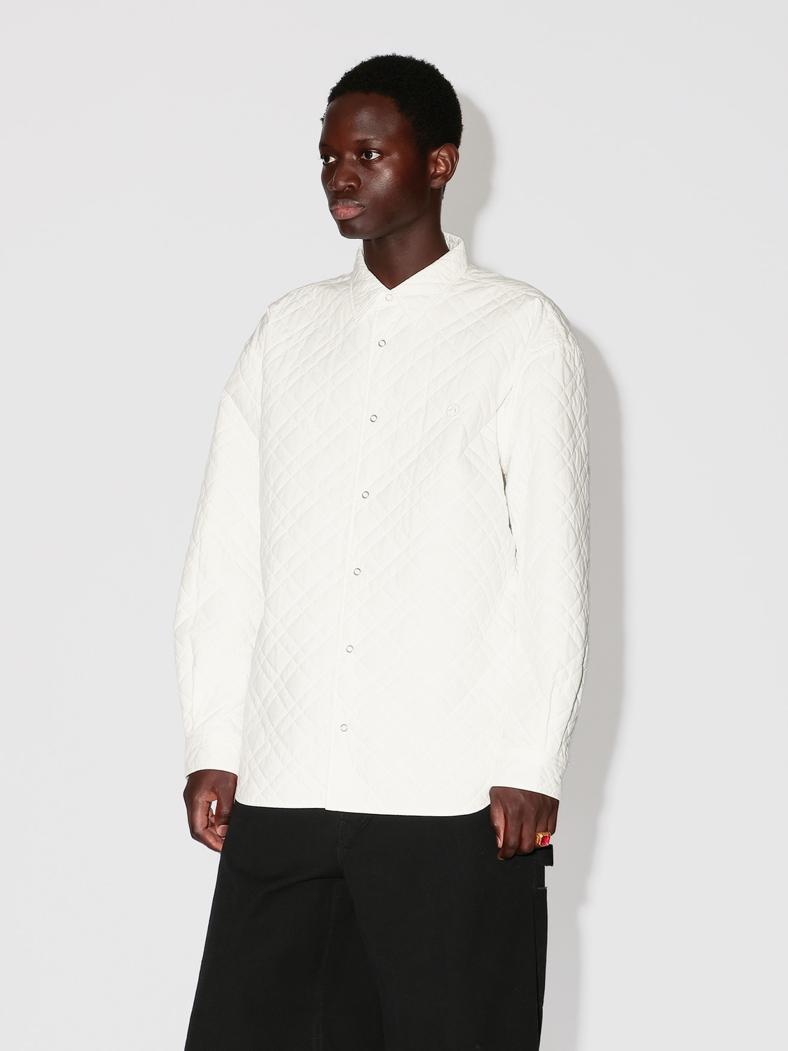 QUILTING PADDED SHIRT 詳細画像 White 3