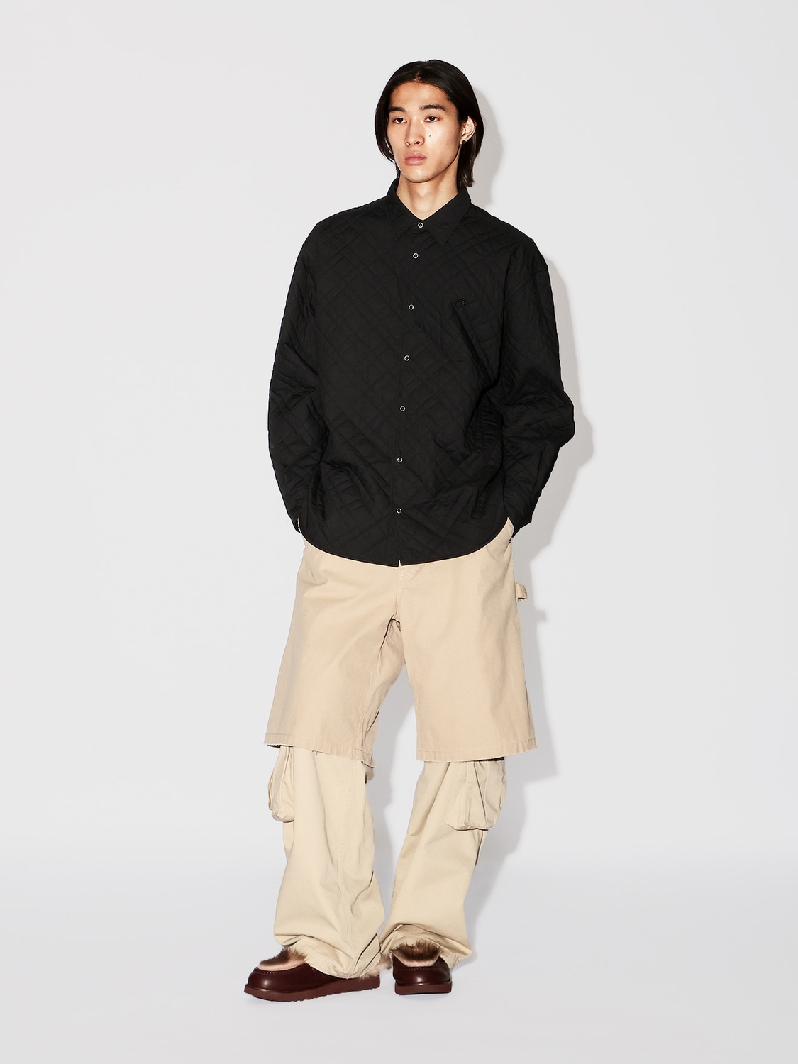 QUILTING PADDED SHIRT 詳細画像 Black 6