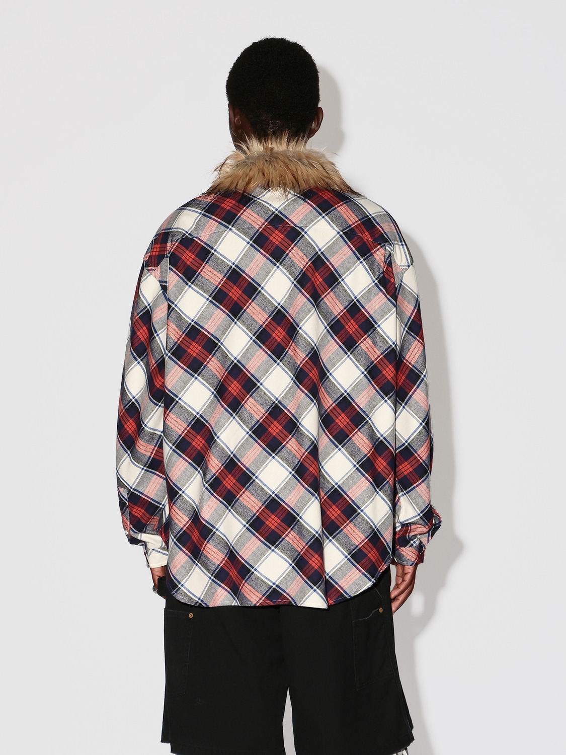 FUR COLLAR PULLOVER NEL SHIRT 詳細画像 Multi 4