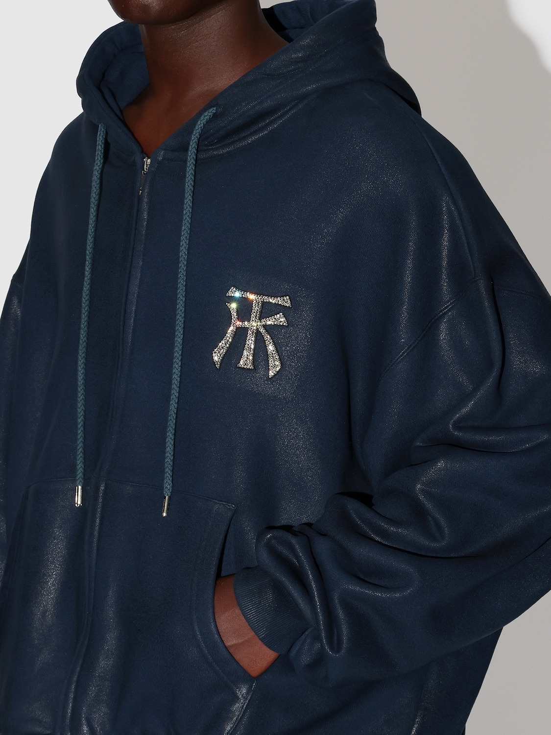 WAX TK SWEAT ZIP UP HOODIE 詳細画像 Navy 5