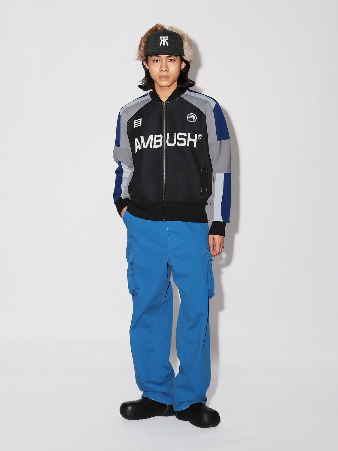 BIKER ZIP UP JERSEY KNIT 詳細画像 Black 6