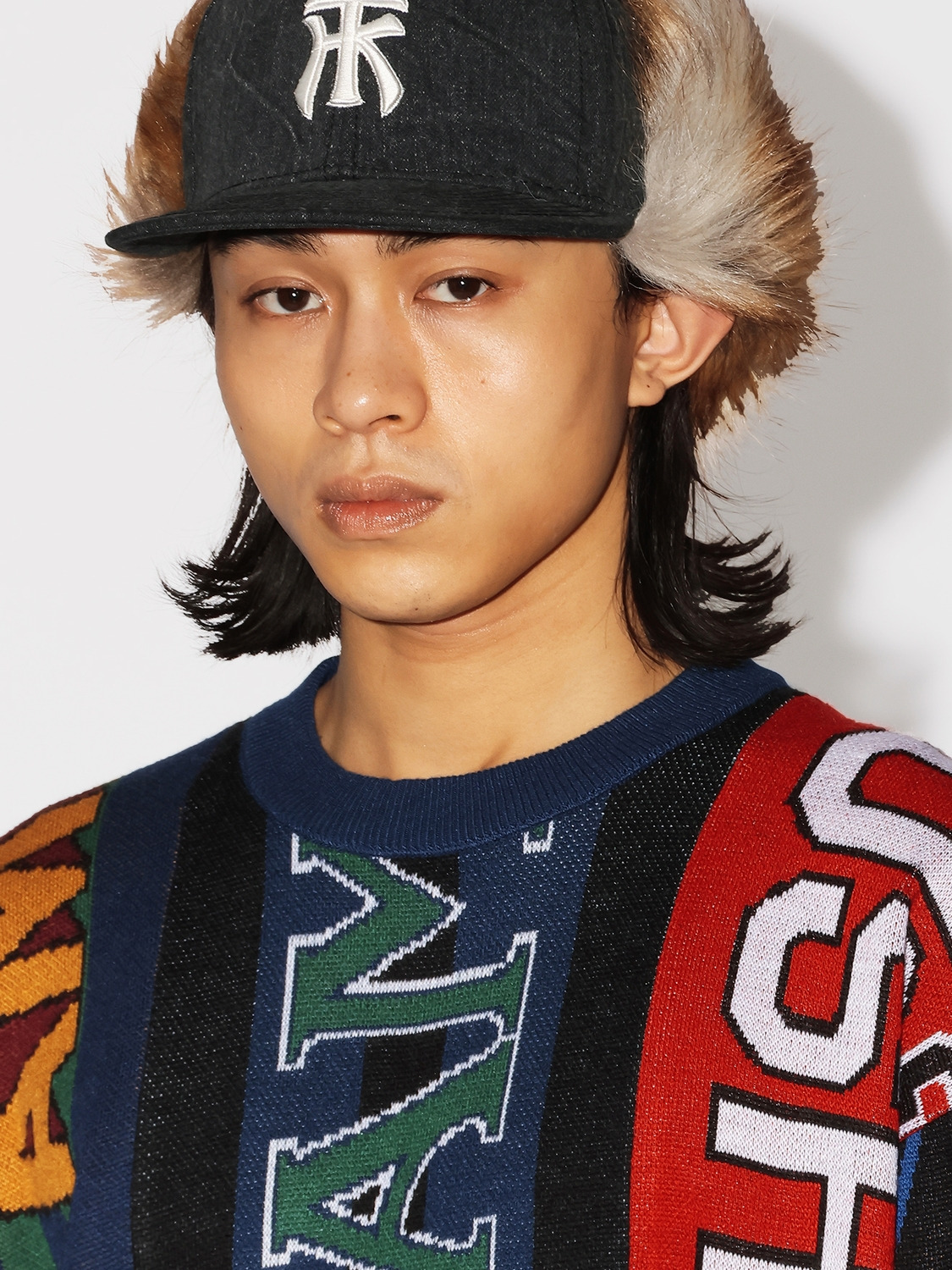 MULTI SOCCOER SCARF KNIT CREWNECK 詳細画像 Multi 6
