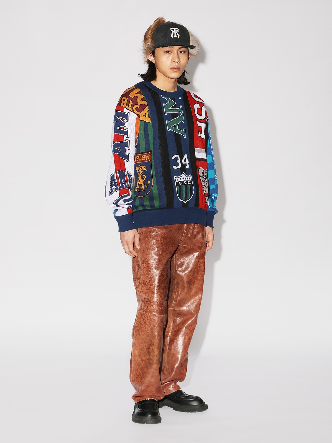 MULTI SOCCOER SCARF KNIT CREWNECK 詳細画像 Multi 7