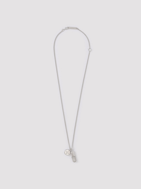 PAVE PILL CHARM NECKLACE