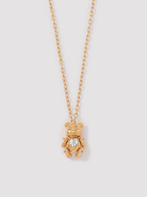 TEDDY BEAR HEART CHARM NECKLACE 詳細画像